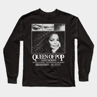 Janet Jackson Queen of Pop Long Sleeve T-Shirt